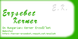 erzsebet kerner business card